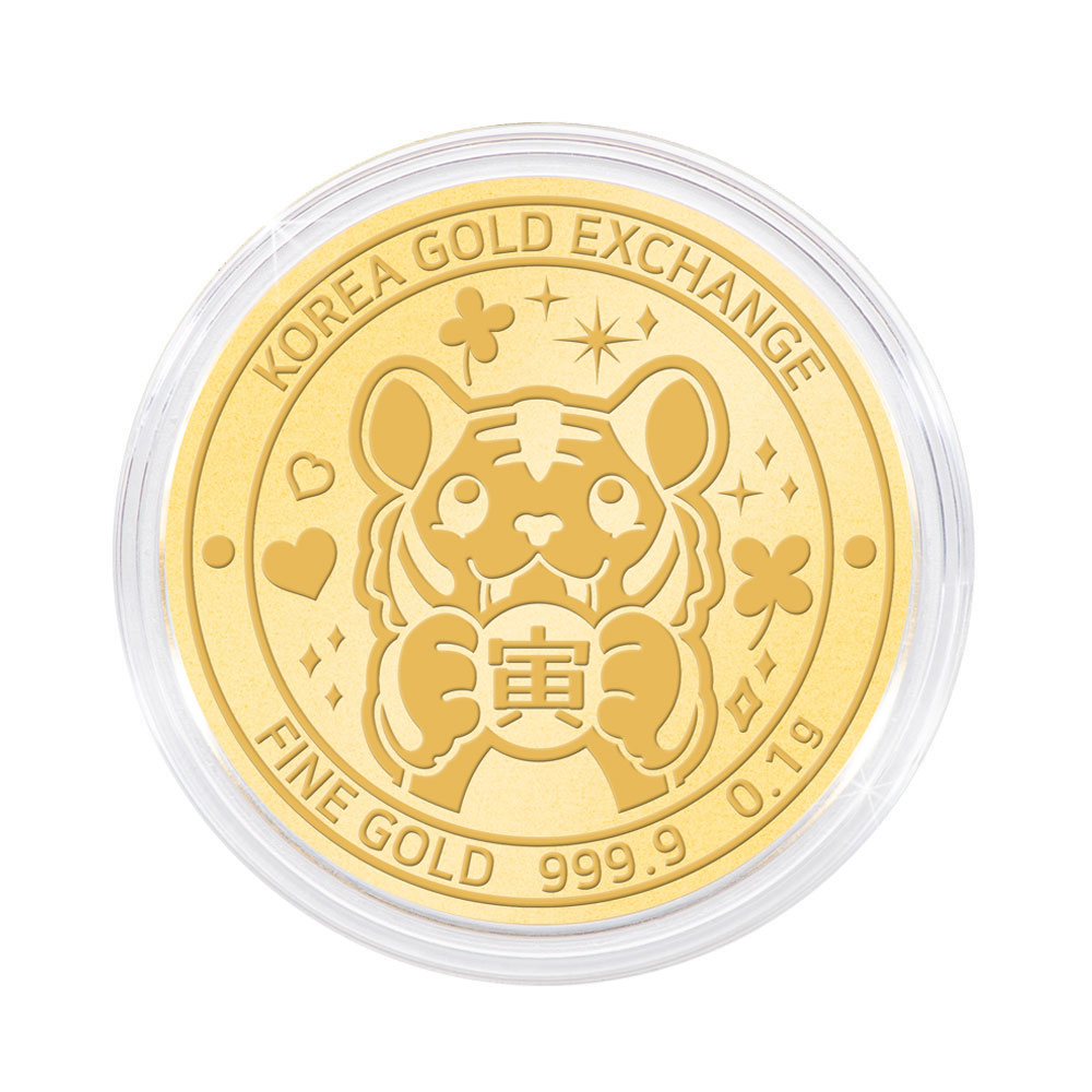 한국금거래소 호랑이 순금 코인(메달) 0.1g